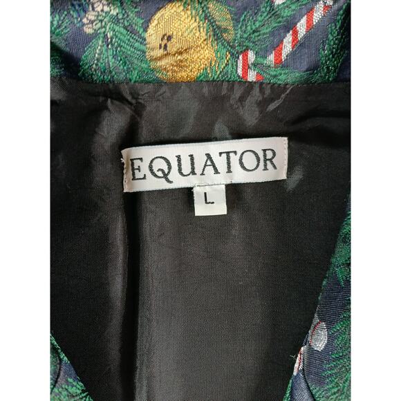 Vintage Equator Vest Adult Large Christmas Tree Holiday Ornament Tie Back - Picture 2 of 8
